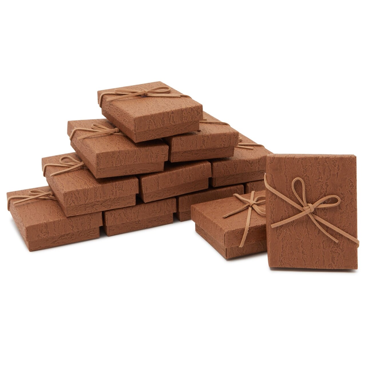 Small Jewelry Gift Boxes for Necklace Earring Ring Pendant Bracelet Anklet Jewelry Holder Packaging Box with Lids Bow Velvet Inner 3.6 x 2.7